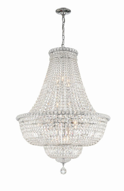 Crystorama Roslyn Chandelier - Polished Chrome, Hand Cut Crystal 38"H