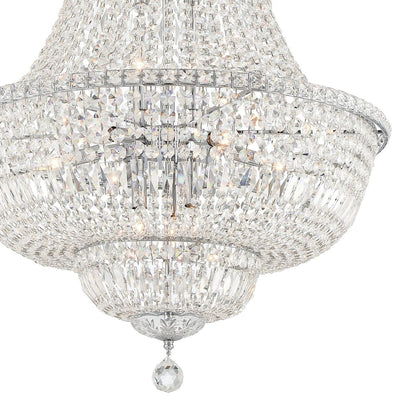 Crystorama Roslyn Chandelier - Polished Chrome, Hand Cut Crystal 38"H