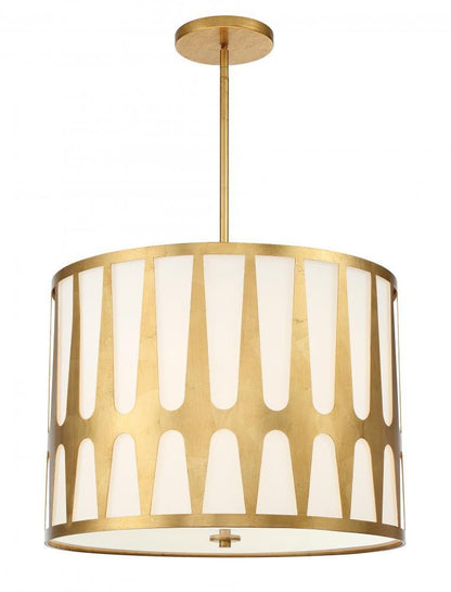 Crystorama Royston Chandelier - Antique Gold 18.25"H
