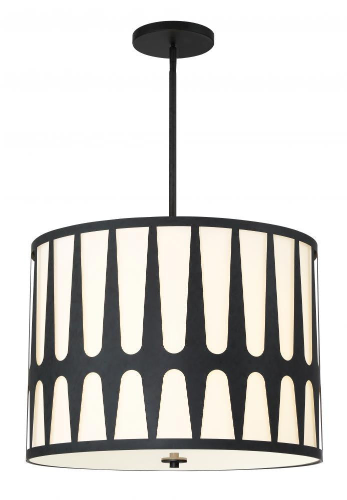 Crystorama Royston Chandelier Black