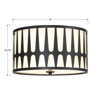 Crystorama Royston Flush Mount Antique Gold
