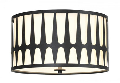 Crystorama Royston Flush Mount Black