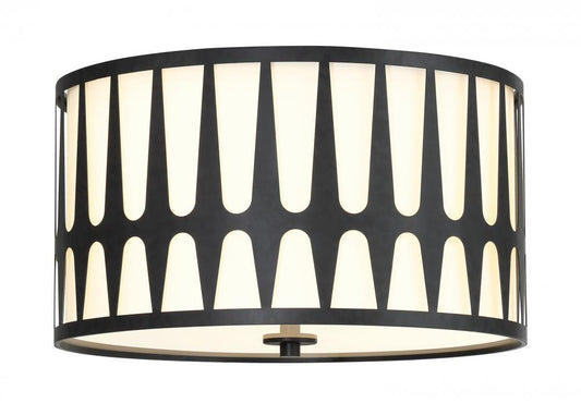 Crystorama Royston Flush Mount Black