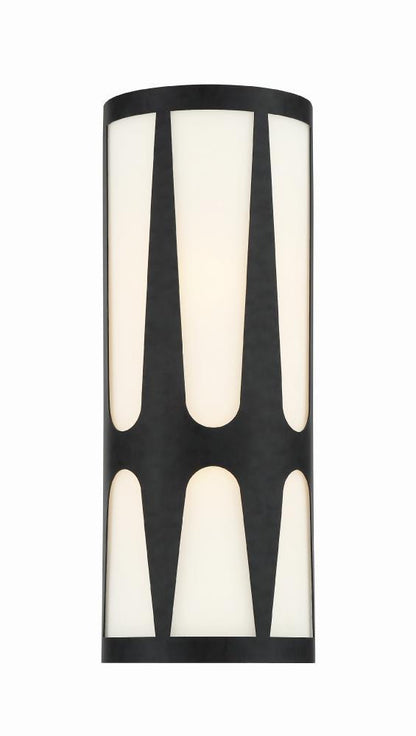 Crystorama Royston Integrated LED Sconce Black