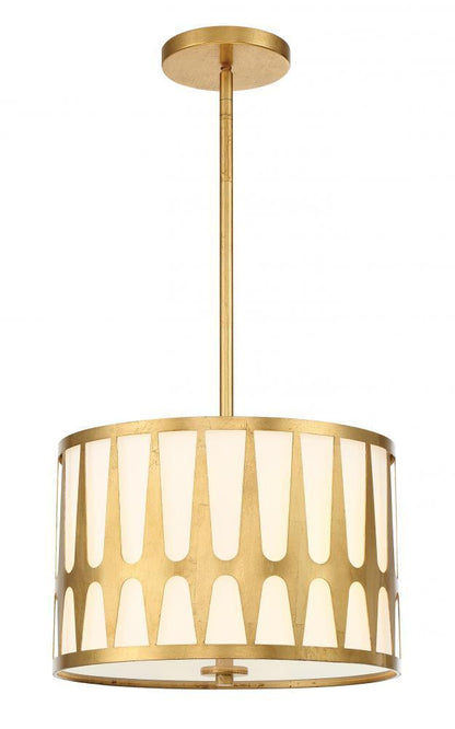 Crystorama Royston Mini Chandelier - Antique Gold 10.75"H