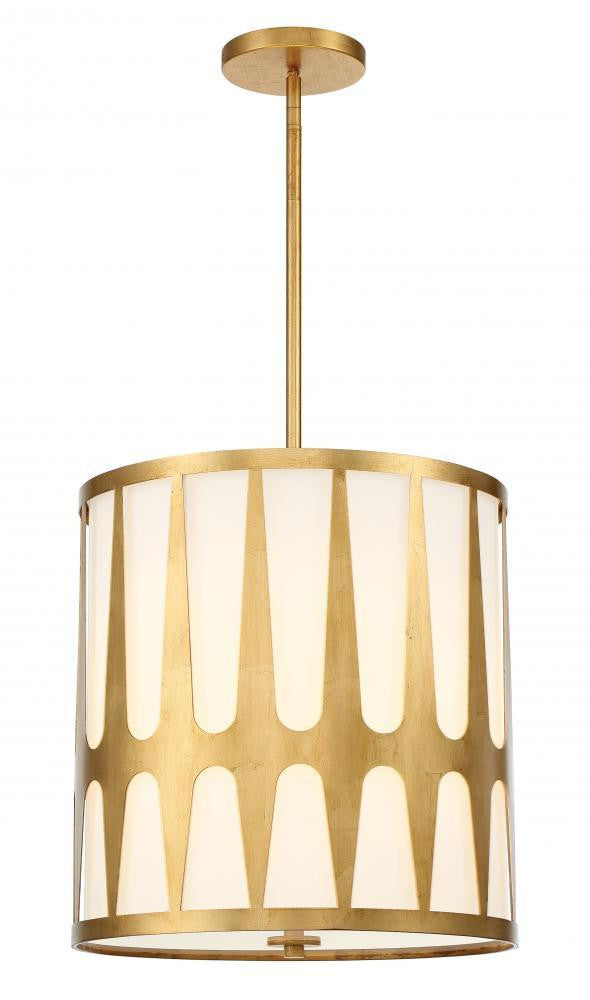 Crystorama Royston Mini Chandelier - Antique Gold 18.25"H