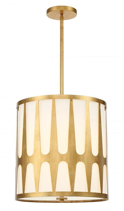 Crystorama Royston Mini Chandelier - Antique Gold 18.25"H