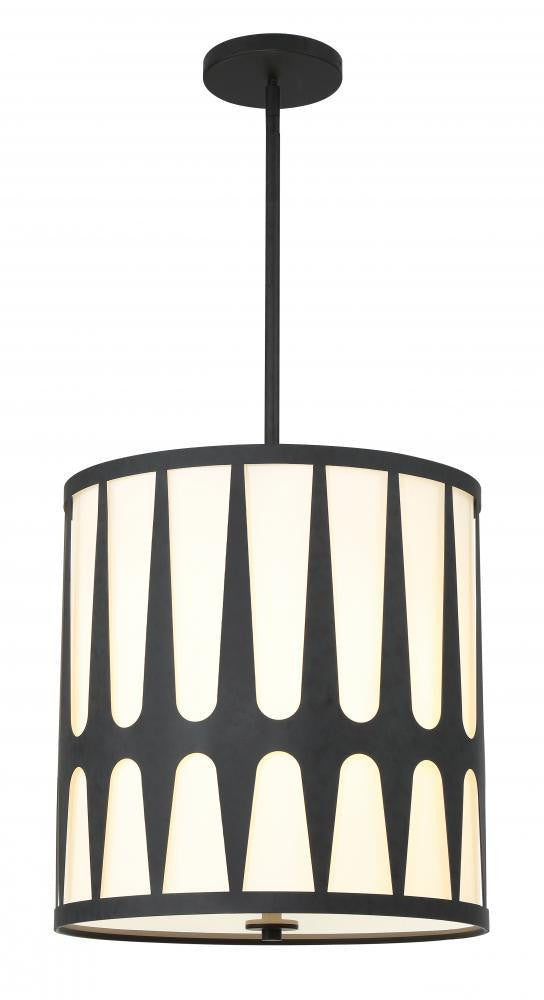 Crystorama Royston Mini Chandelier Black