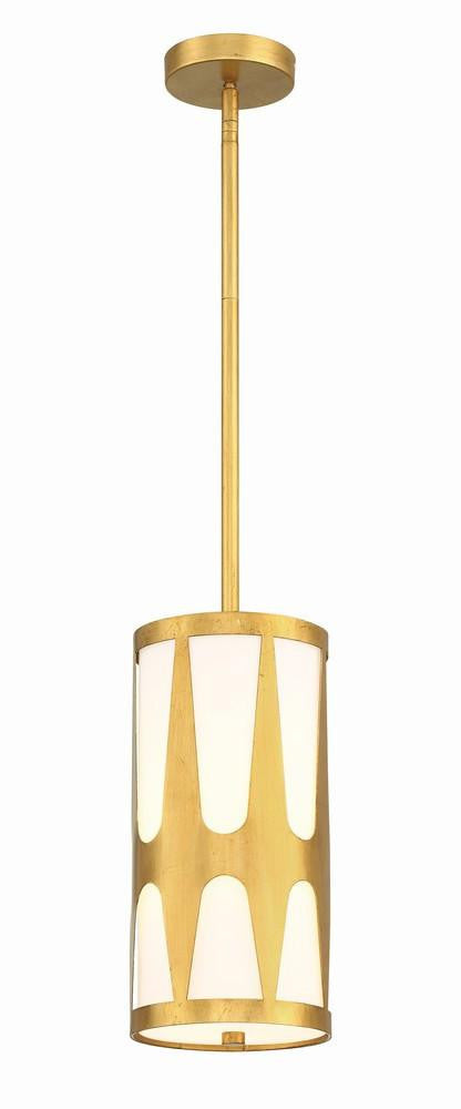 Crystorama Royston Mini Pendant - Antique Gold 14"H