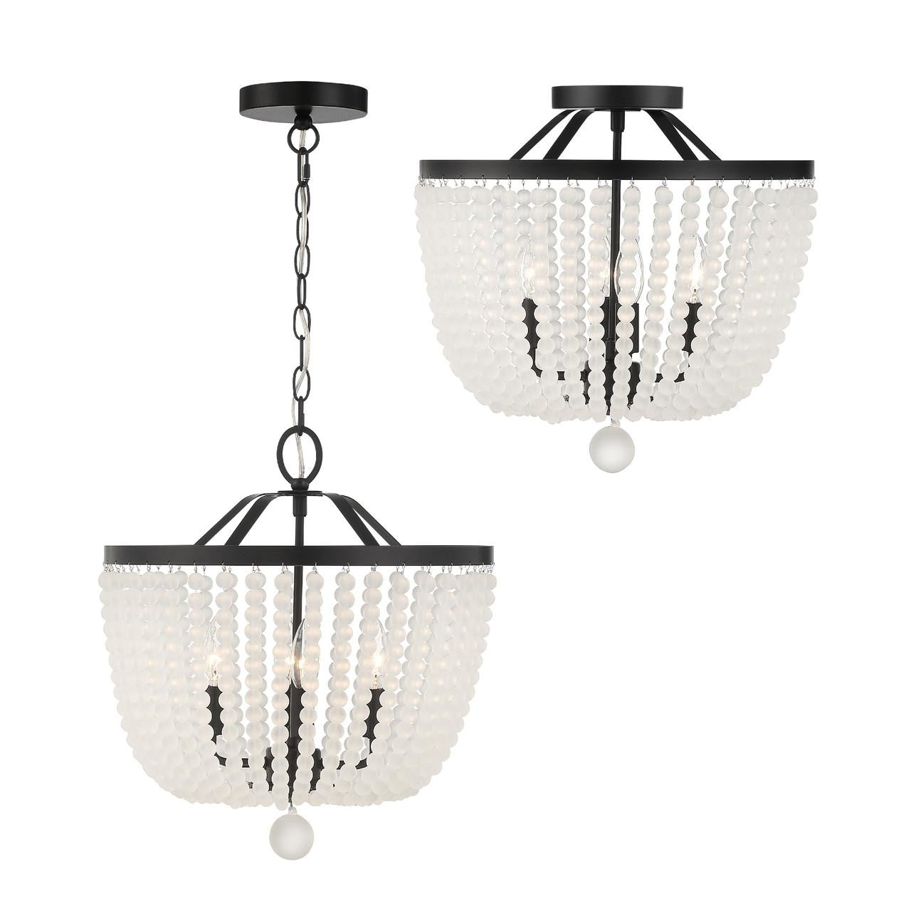 Crystorama Rylee 4 Light Semi Flush Mount