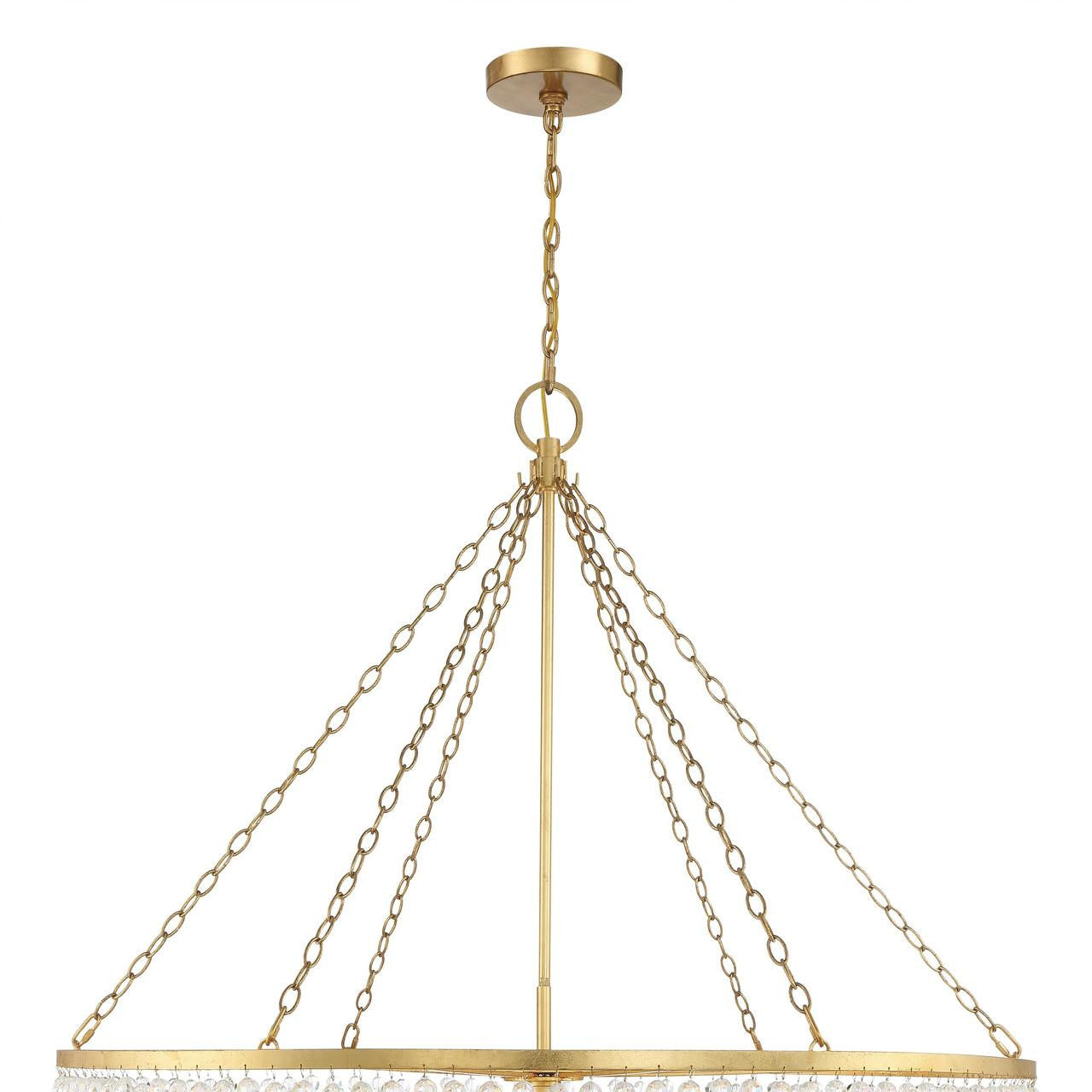 Crystorama Rylee Chandelier - Antique Gold 63.5"H