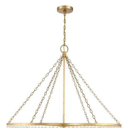 Crystorama Rylee Chandelier - Antique Gold 63.5"H