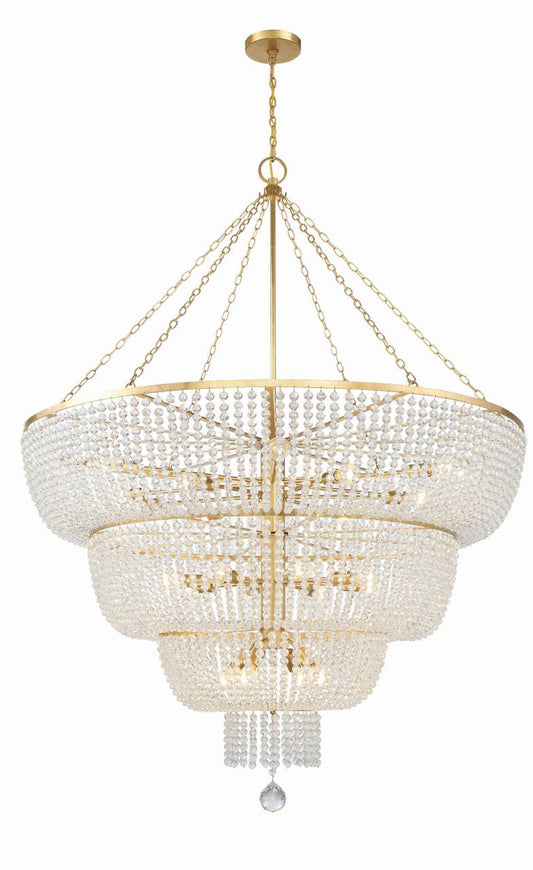 Crystorama Rylee 24 Light Chandelier Matte Black