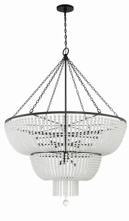 Crystorama Rylee Chandelier - Matte Black 63.5"H
