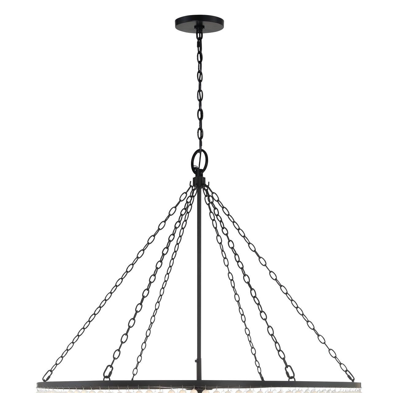 Crystorama Rylee Chandelier - Matte Black 63.5"H