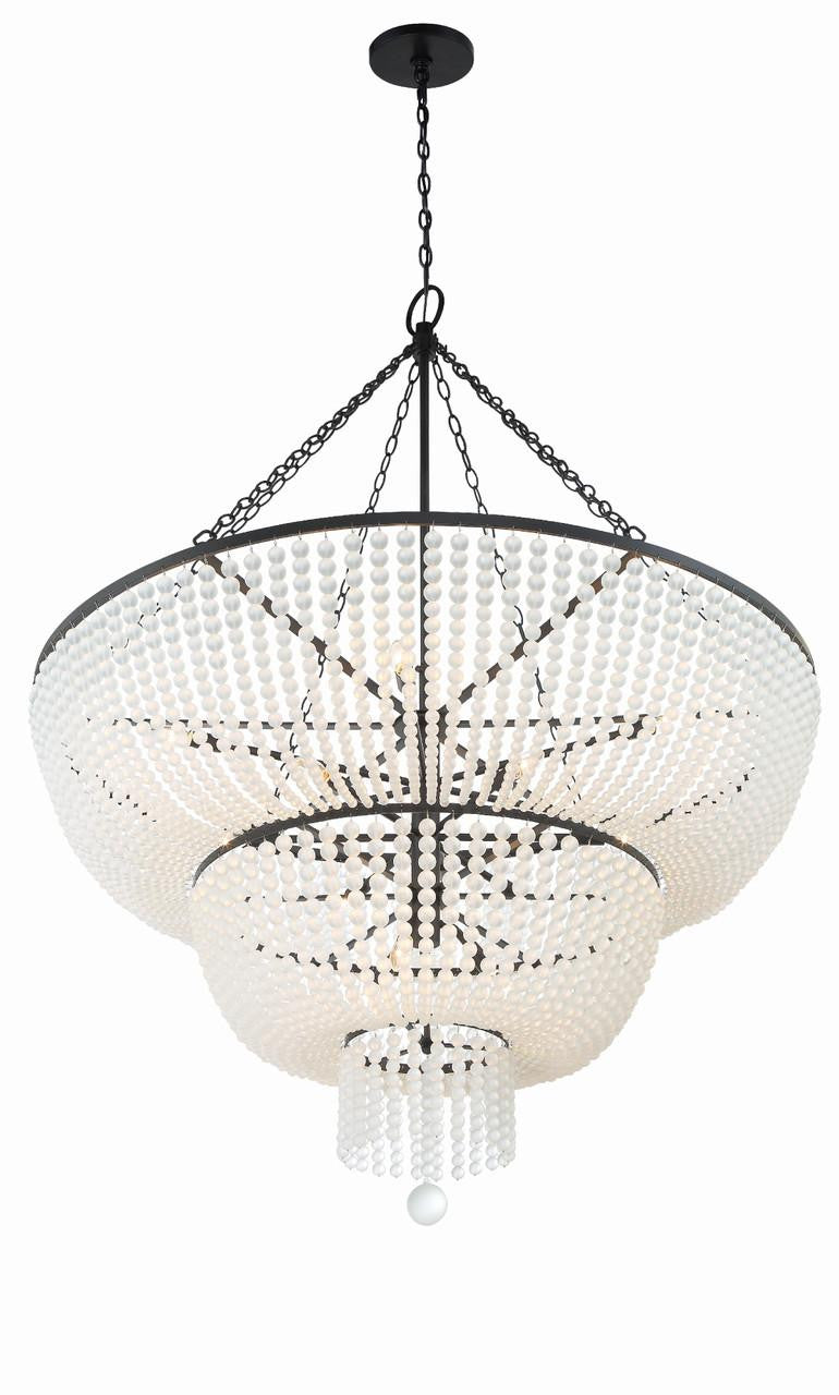 Crystorama Rylee Chandelier - Matte Black 63.5"H