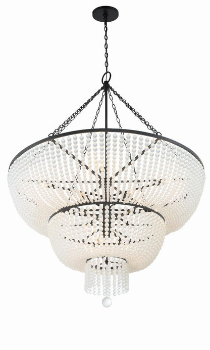 Crystorama Rylee Chandelier - Matte Black 63.5"H