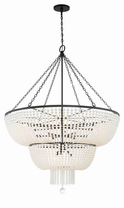 Crystorama Rylee Chandelier - Matte Black 63.5"H