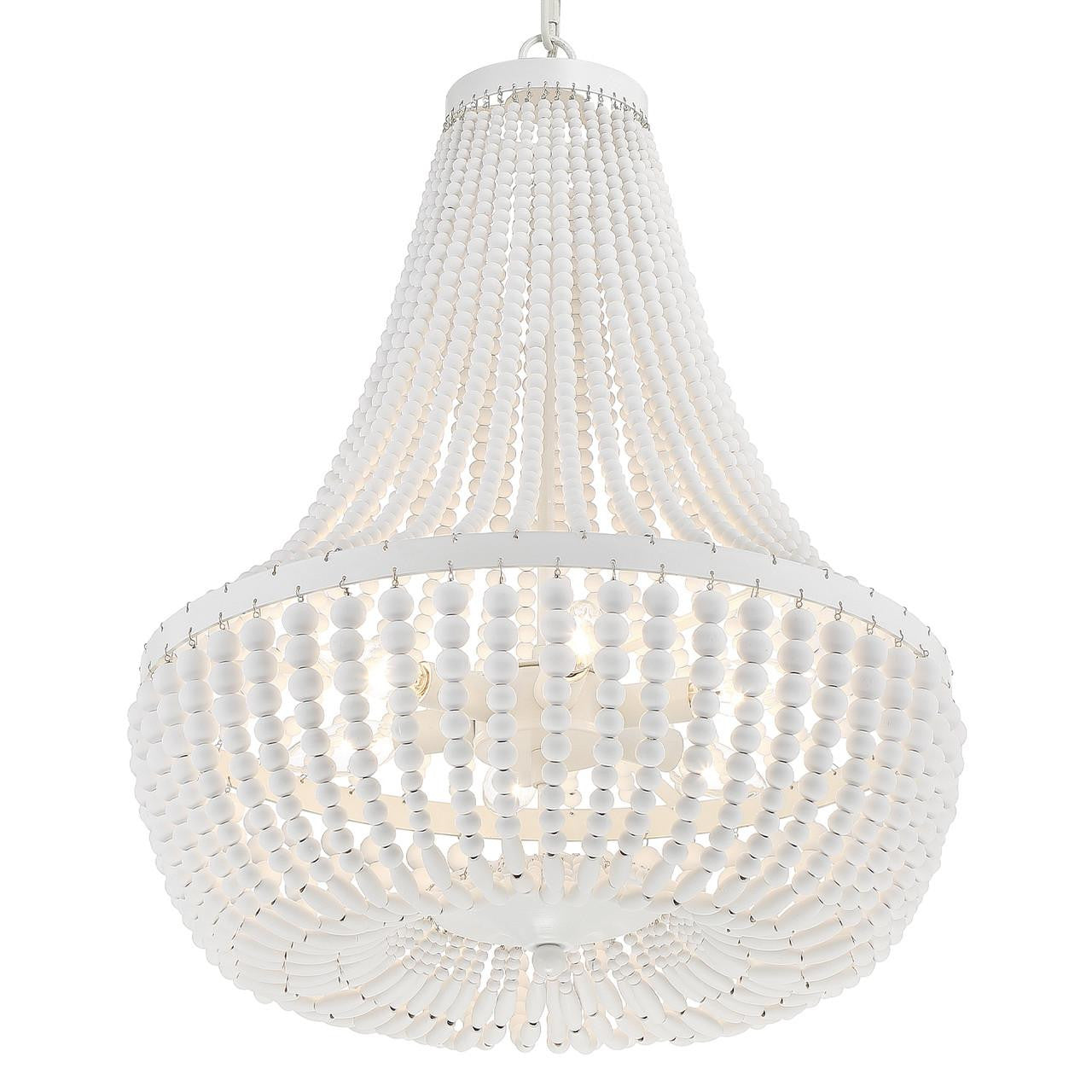 Crystorama Rylee Chandelier - Matte White 23.5"H
