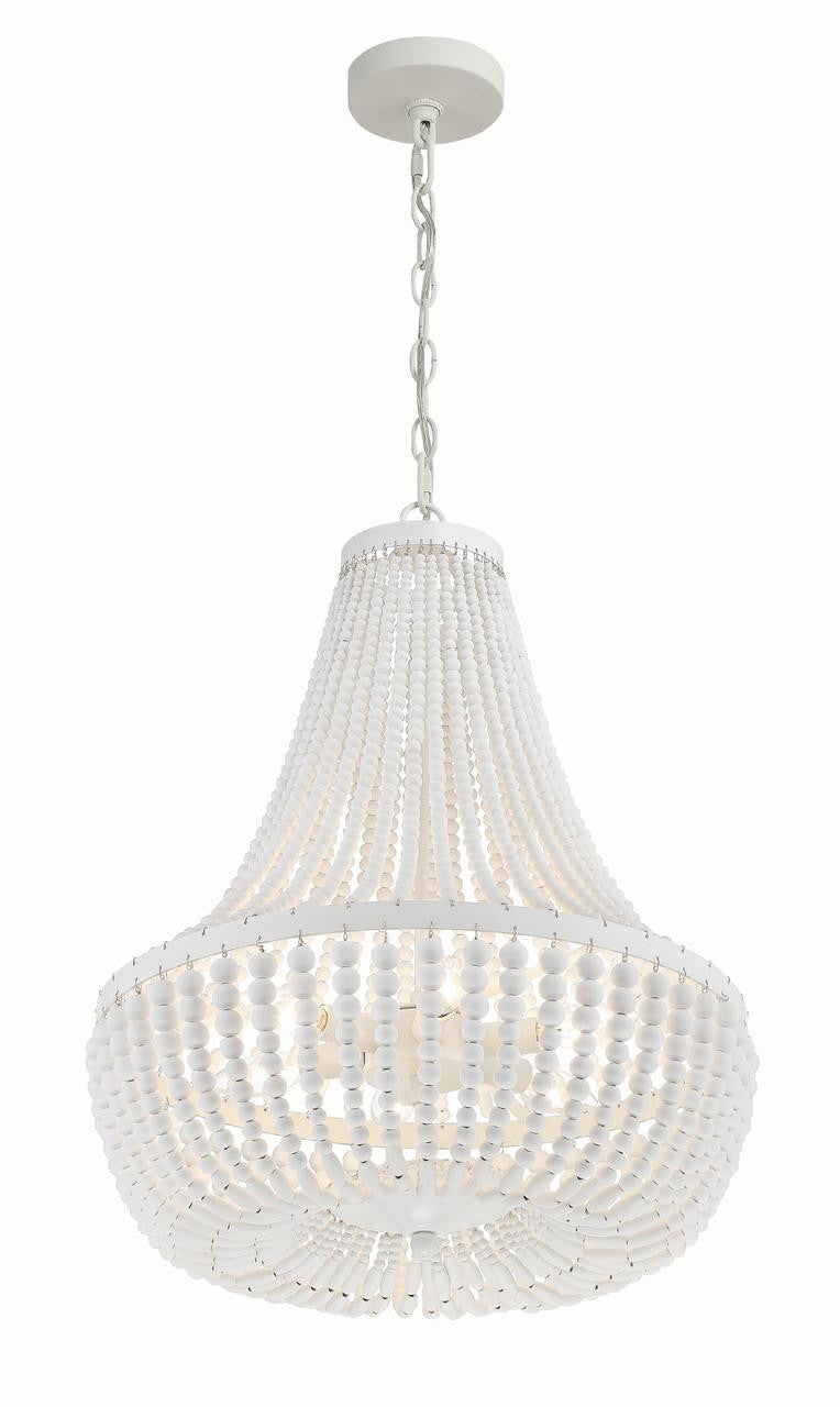 Crystorama Rylee Chandelier - Matte White 23.5"H