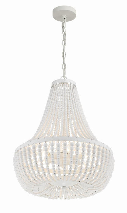 Crystorama Rylee Chandelier - Matte White 23.5"H