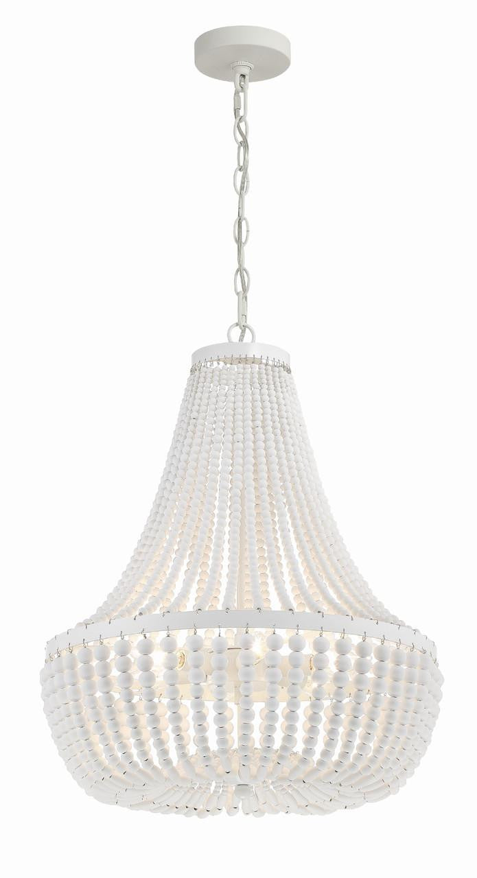 Crystorama Rylee Chandelier - Matte White 23.5"H