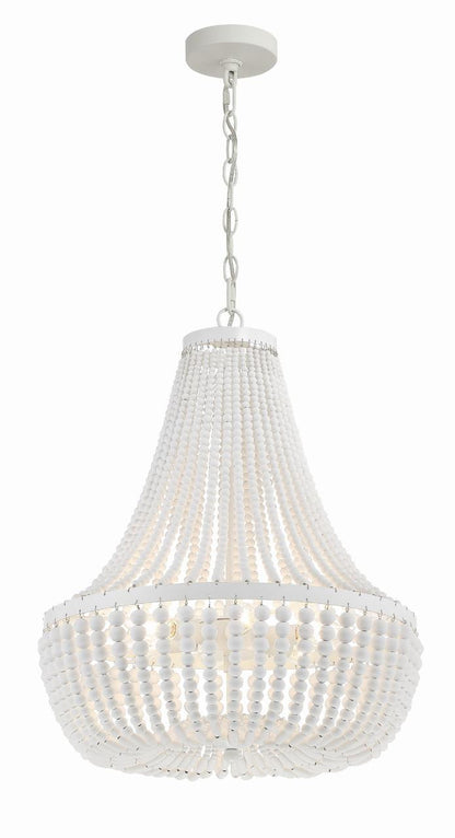 Crystorama Rylee Chandelier - Matte White 23.5"H