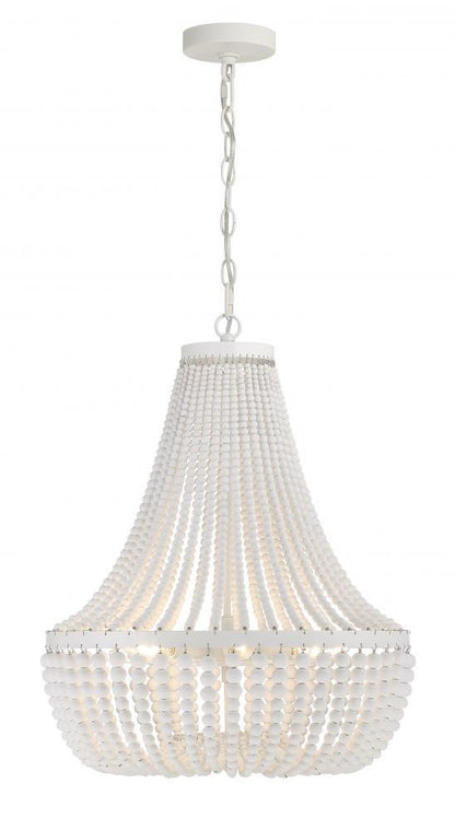 Crystorama Rylee Chandelier - Matte White 23.5"H