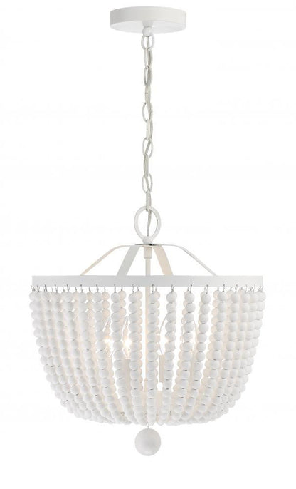 Crystorama Rylee 4 Light Mini Chandelier Matte White