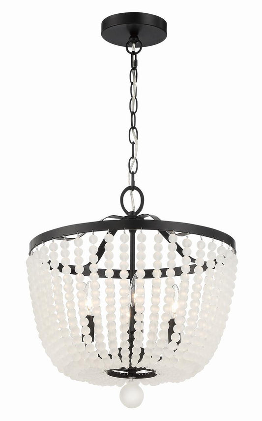 Crystorama Rylee Mini Chandelier Matte Black