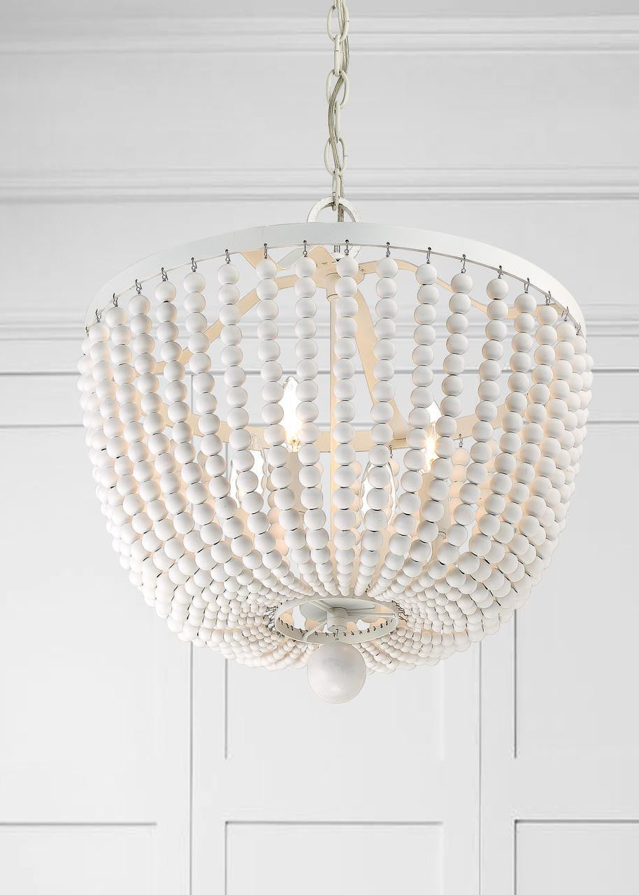 Crystorama Rylee Semi Flush Mount - Matte White 16.5"H