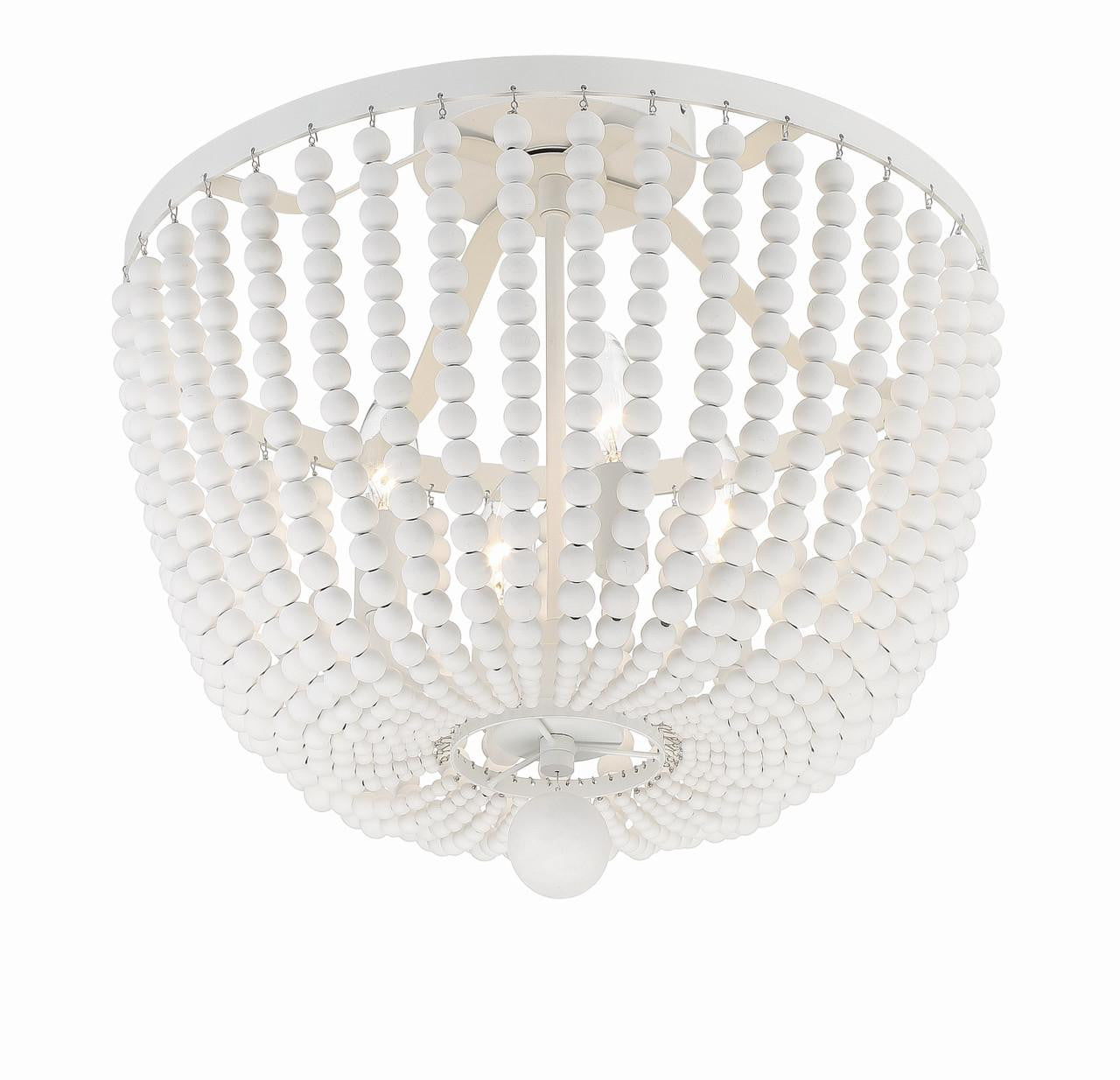 Crystorama Rylee Semi Flush Mount - Matte White 16.5"H