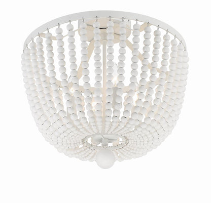 Crystorama Rylee Semi Flush Mount - Matte White 16.5"H