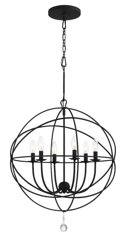 Crystorama Solaris 6 Light Chandelier