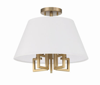 Crystorama Westwood Semi Flush Mount - Vibrant Gold 13.25"H