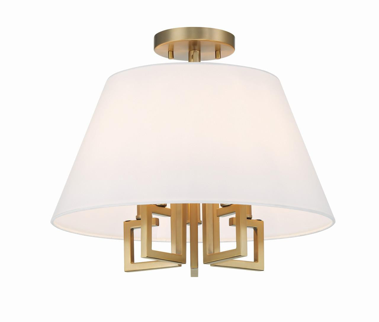 Crystorama Westwood Semi Flush Mount - Vibrant Gold 13.25"H