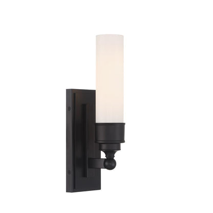 Crystorama Wilcox 1 Light LED Sconce Matte Black
