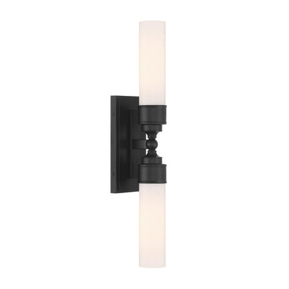 Crystorama Wilcox 2 Light LED Sconce Matte Black