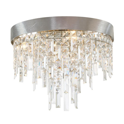 Crystorama Winfield 4 Light Flush Mount Antique Silver