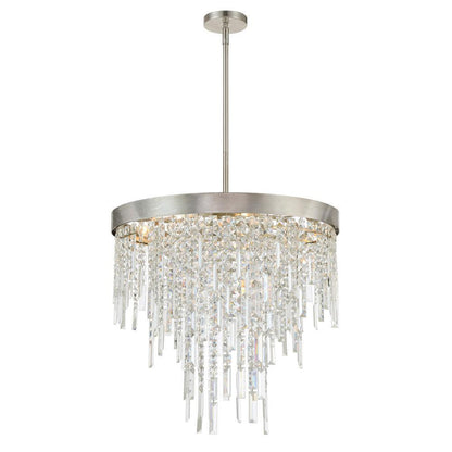 Crystorama Winfield 6 Light Chandelier Antique Silver