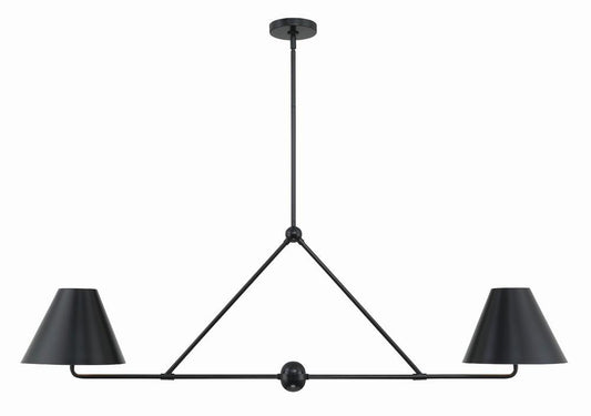 Crystorama Xavier 4 Light Matte Black Chandelier, Crystorama XAV-B9307-MK 2NVEY