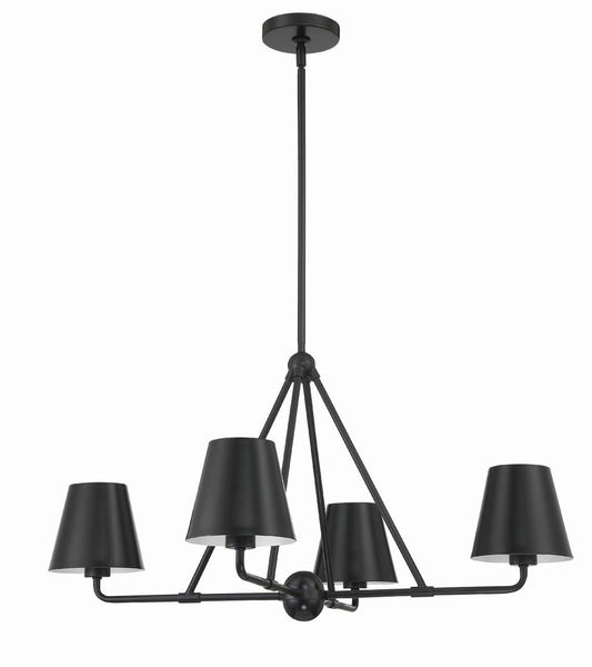 Crystorama Xavier 4 Light Chandelier Vibrant Gold