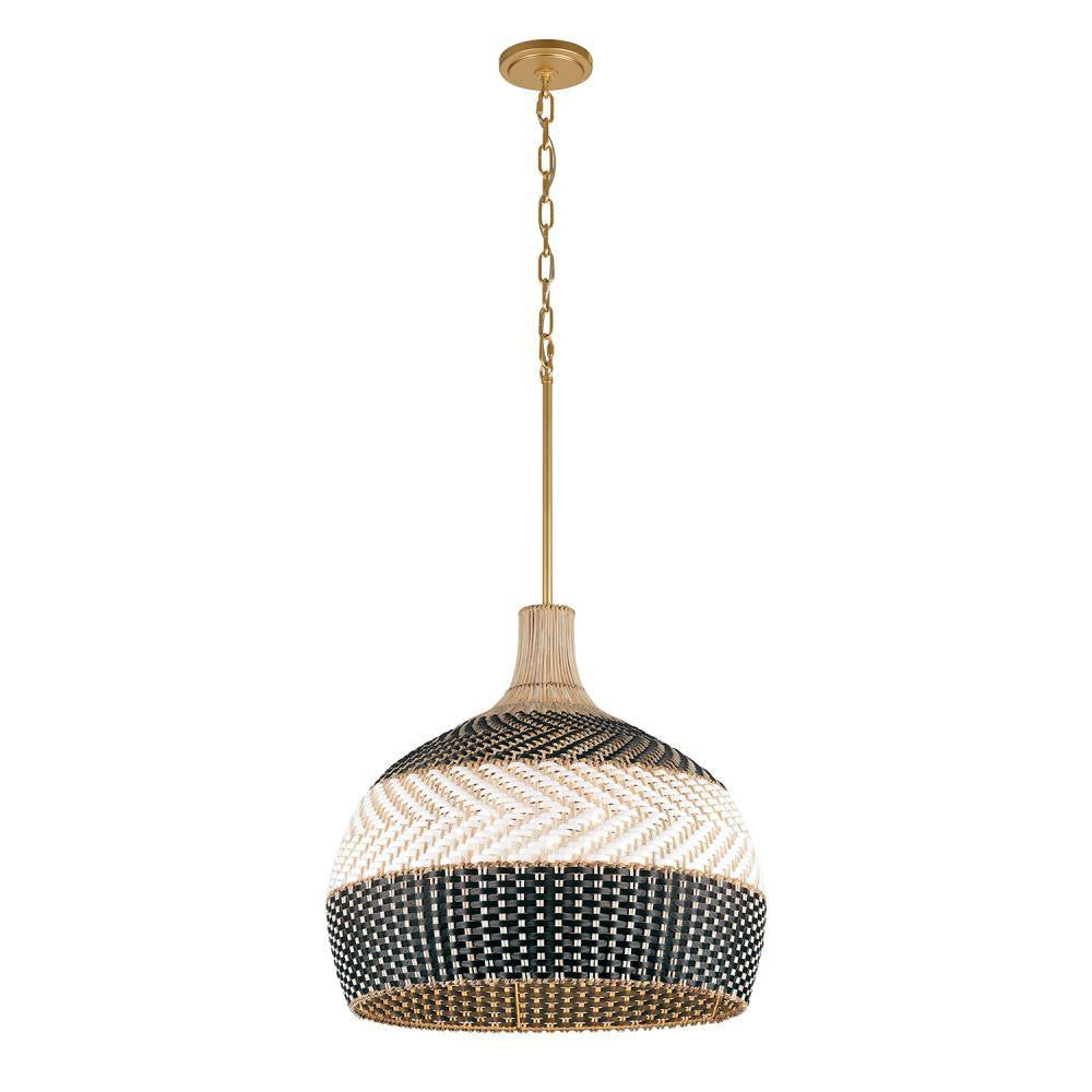 Crystorama Zanzibar 5 Light Pendant Soft Gold