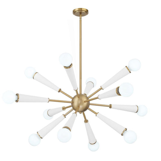 Crystorama Zodiac 12 Light Chandelier Aged Brass