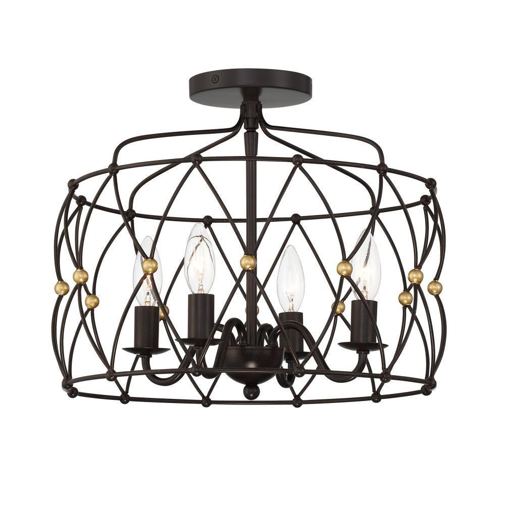 Crystorama Zucca Semi Flush Mount