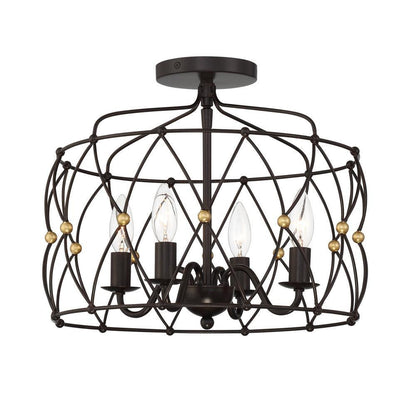 Crystorama Zucca Semi Flush Mount