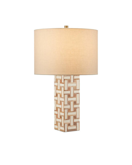 Currey and Company Aarna Cream Table Lamp Natural, Ivory