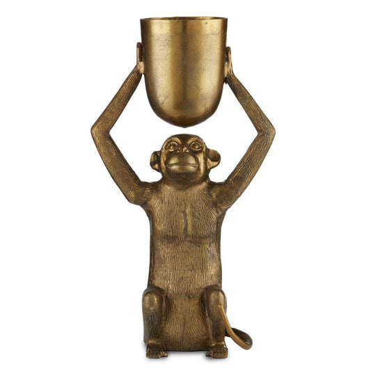 Currey and Company Abu Gold Planter Antique Gold