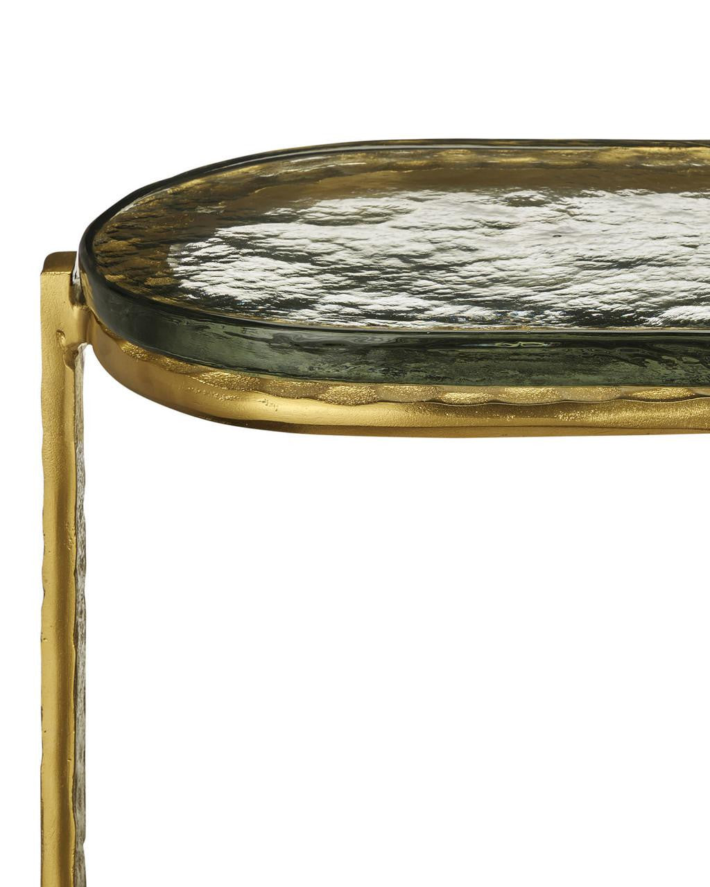 Currey and Company Acea Gold Side Table