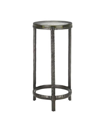 Currey and Company Acea Graphite Drinks Table Graphite, Clear